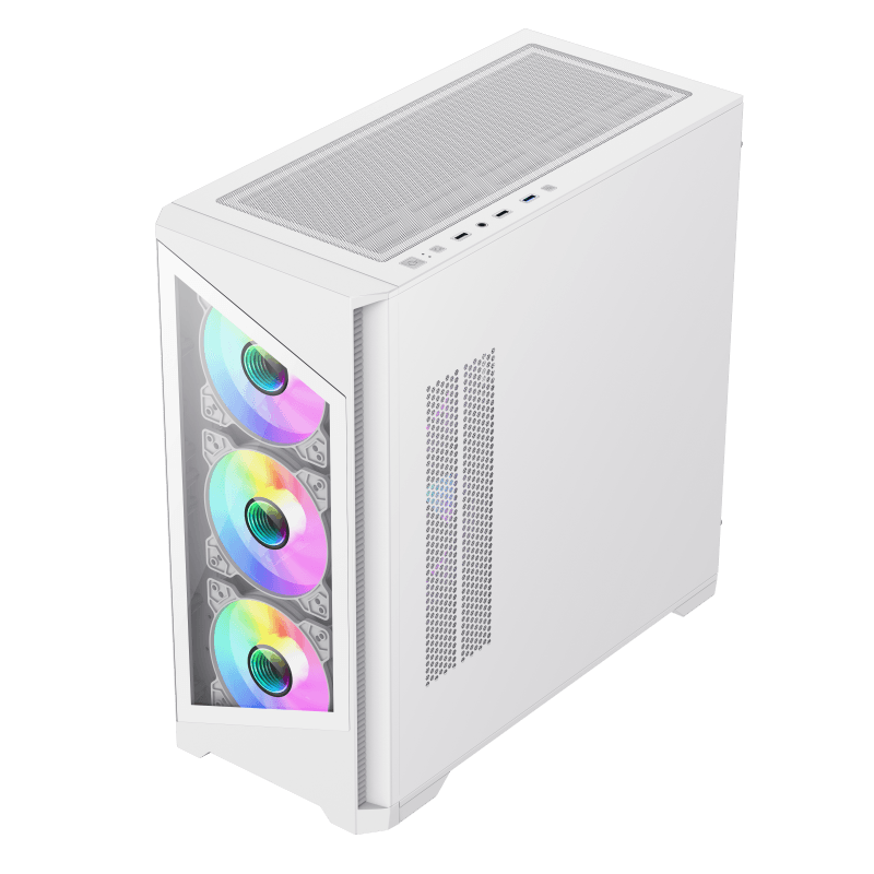 GameMax Destroyer TGW White Gaming Case | { Destroyer TGW }