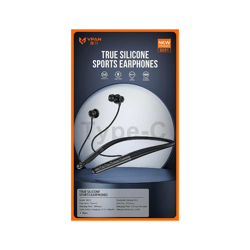VFan BE01 Wireless Bluetooth Earphones USB Type-C | BE_ 01_