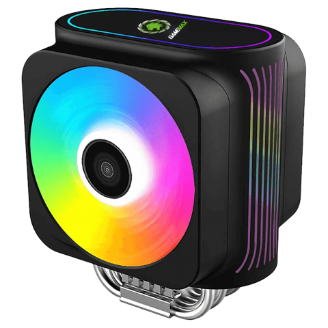 GameMax Gamma 600 CPU Air Cooler | Single Tower Dual 120mm ARGB Fan Cooler with 6 Heat Pipes & 230W TDP Support (Gamma600)