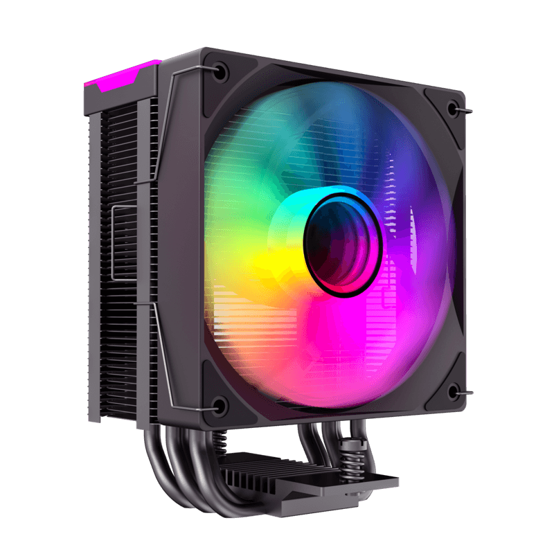 GameMax Sigma 550 Infinity Black CPU Air Cooler | 220W Tower Cooler with 5 Heat Pipes, ARGB Infinity Lighting & High-Density Fin Design