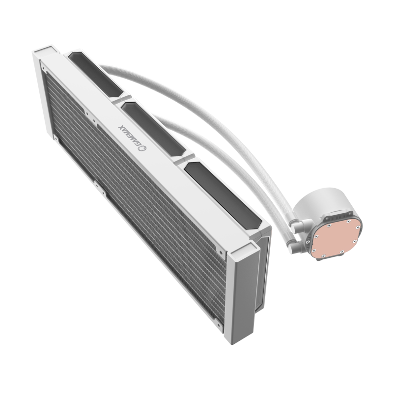 GameMax IceBurg 360 Digital WH Liquid CPU Cooler – 360mm White AIO with ARGB Sync, PWM Smart Control & 290W TDP High-Performance Cooling