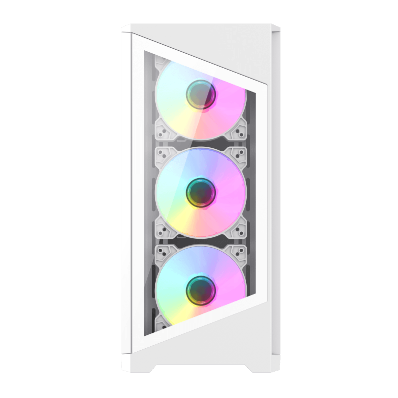 GameMax Destroyer TGW White Gaming Case | { Destroyer TGW }