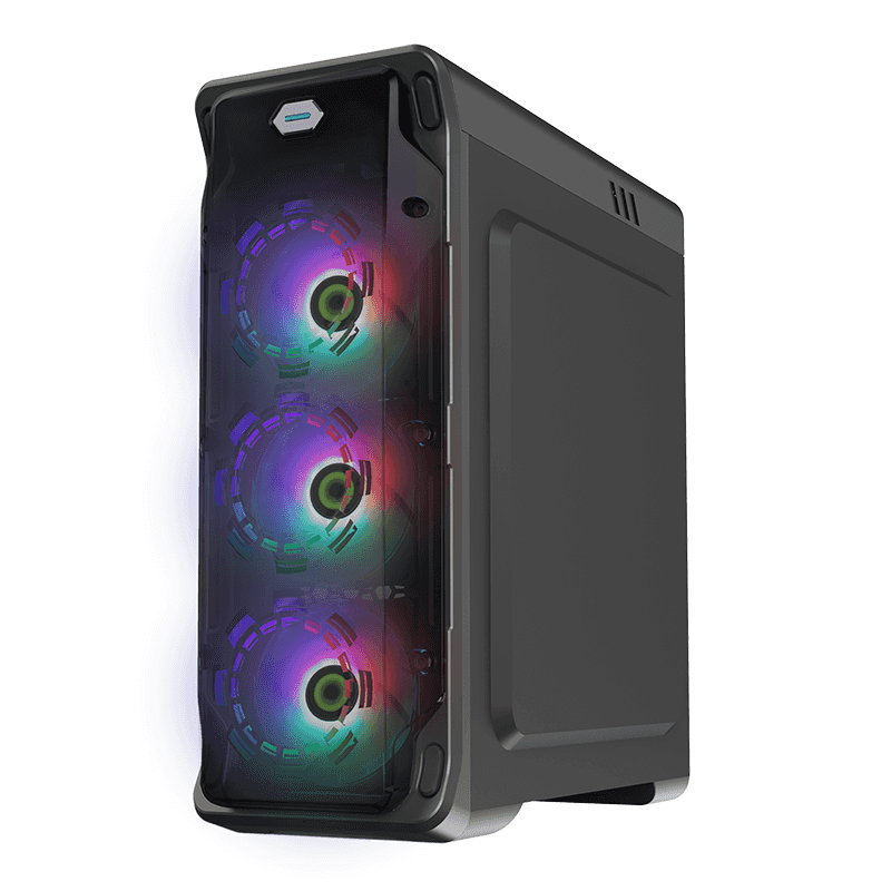 GameMax Starlight FRGB BK Gaming Case – Mid-Tower RGB Airflow Chassis | Starlight FRGB BK_