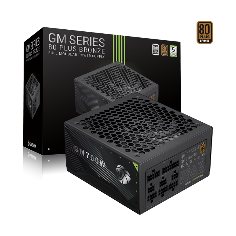 GameMax GM 700B 80 Plus Bronze Power Supply | 700W PSU with Active PFC, 140mm Silent Fan & Multi-Protection Safety (GM700B)
