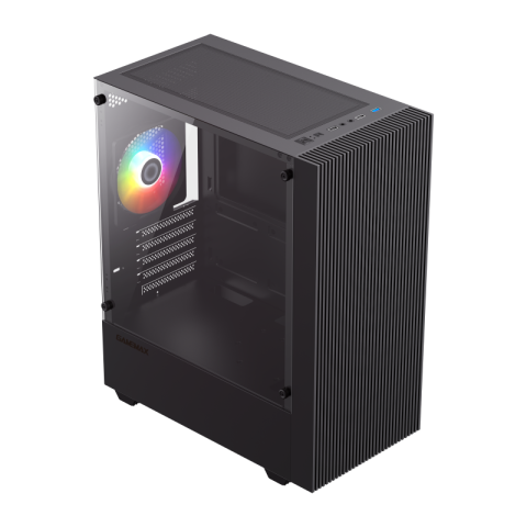 GameMax EDGE BK Gaming Case | Compact Micro-ATX / Mini-ITX Airflow Gaming Chassis | EDGE BK_