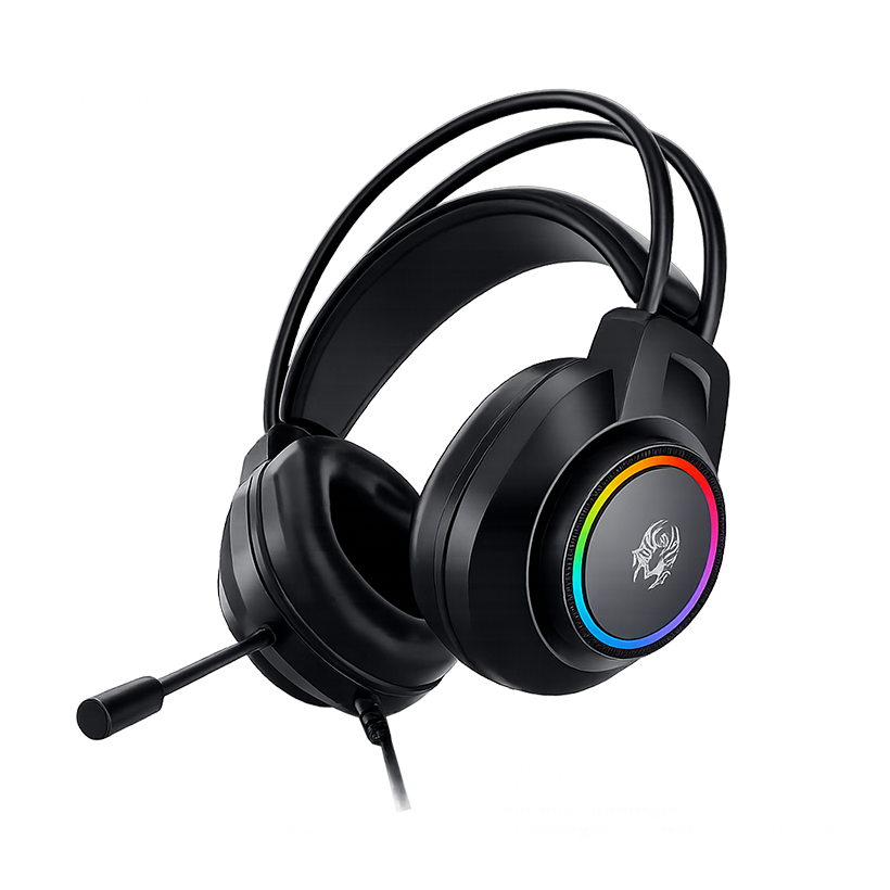 YORO V7 RGB Wired Stereo Gaming Headset for PS4 PC PS5, Noise Cancelling Mic Over Ear Headphones with ENC Mic, RGB LED Light { V7_ }