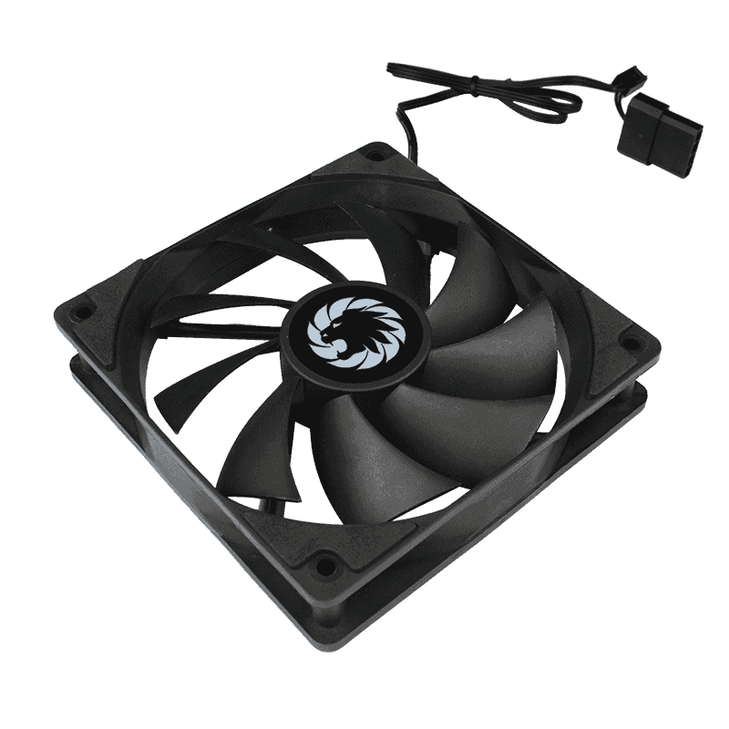 GameMax GMX-WFBK BK Cooling Fan | Hydraulic Bearing Silent 9-Blade 120mm Case Fan | GMX WFBK