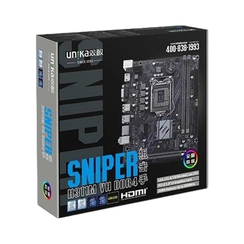 UNIKA UN-H510M PRO V6 SNIPER Motherboard ( Intel H510, LGA 1200, DDR4 ) | UN_ H 510 V6_