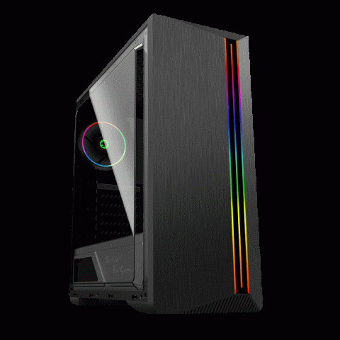 GameMax Shine G517 Gaming Case | Rainbow LED Mid-Tower ATX Showcase Chassis | G__ 517