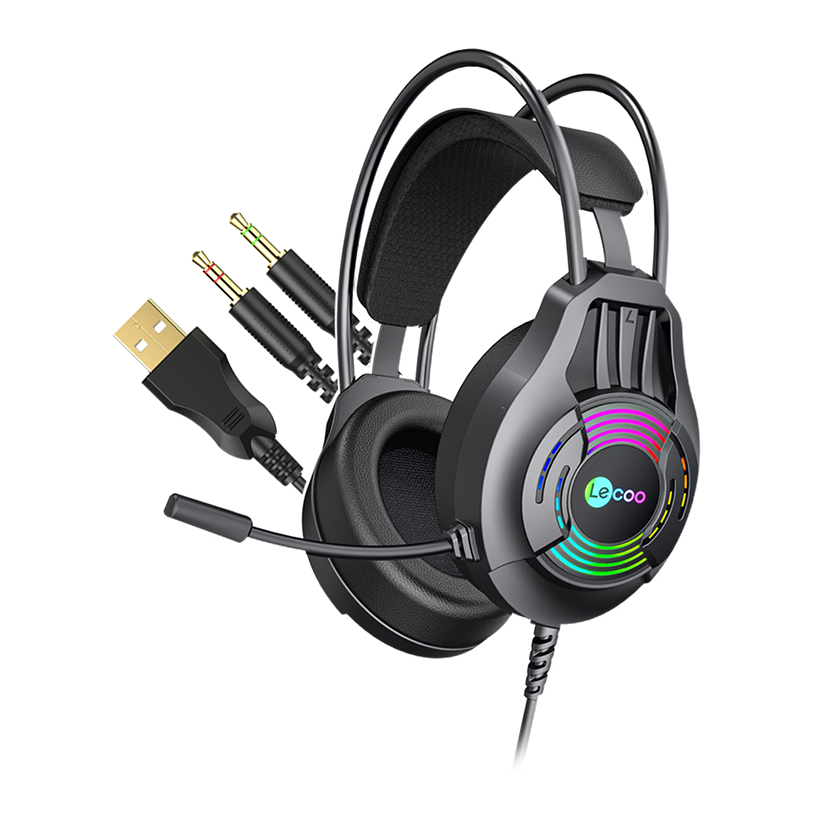 Headphone LENOVO Lecoo HT406 / 3.5mm + USB LED
