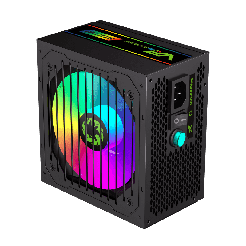 GameMax VP-600-RGB PSU – 600W 80 Plus Certified ATX Power Supply with RGB Lighting & Value Performance Design | ( VP_ 600 )