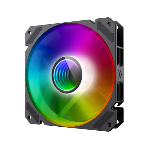 GameMax FN-12 Rainbow-C9 Infinity RGB Turing Fan | 120mm ARGB High-Airflow 9-Blade Cooling Fan | { FN12C9 Rainbow}