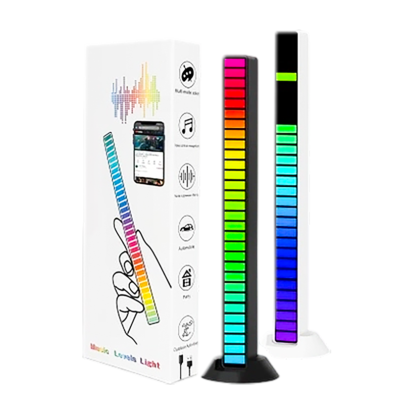 Music Levels Light,  RGB16 Triangle Ant ™LED Light App Pickup Voice Activated Rhythm Lights Ambient LED Light Bar Music Motion Sensor Light
