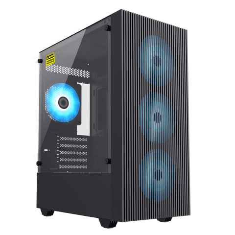 GameMax EDGE BK Gaming Case | Compact Micro-ATX / Mini-ITX Airflow Gaming Chassis | EDGE BK_