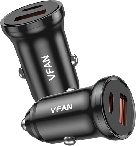 VFan C03 Car Charger 12–24V DC / Fast Car Charger | C 03_