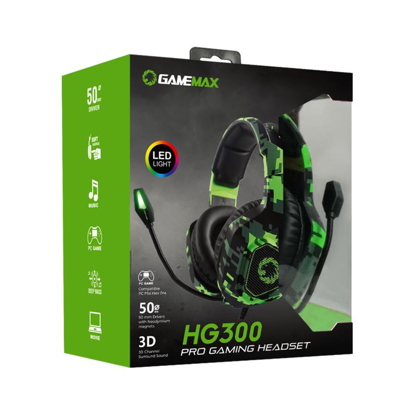 Gamemax Headset HG300 LED GAMING HEADSET | HG_ 300